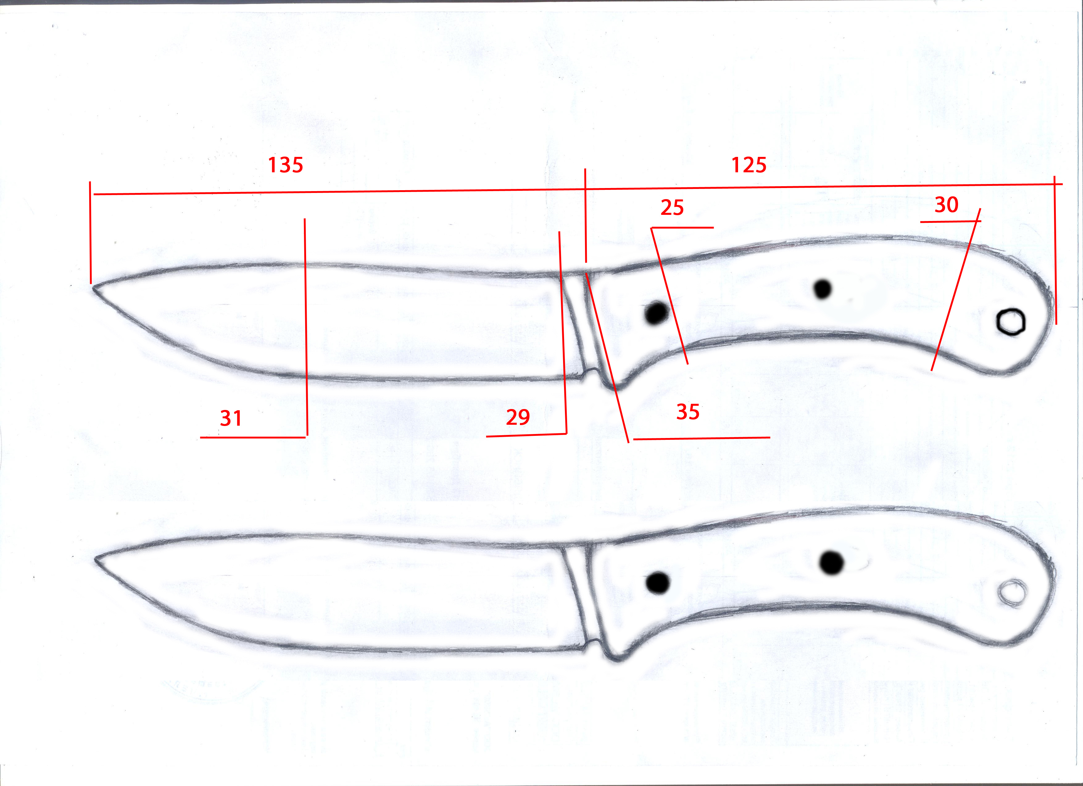 Формы клинков для ножей чертежи