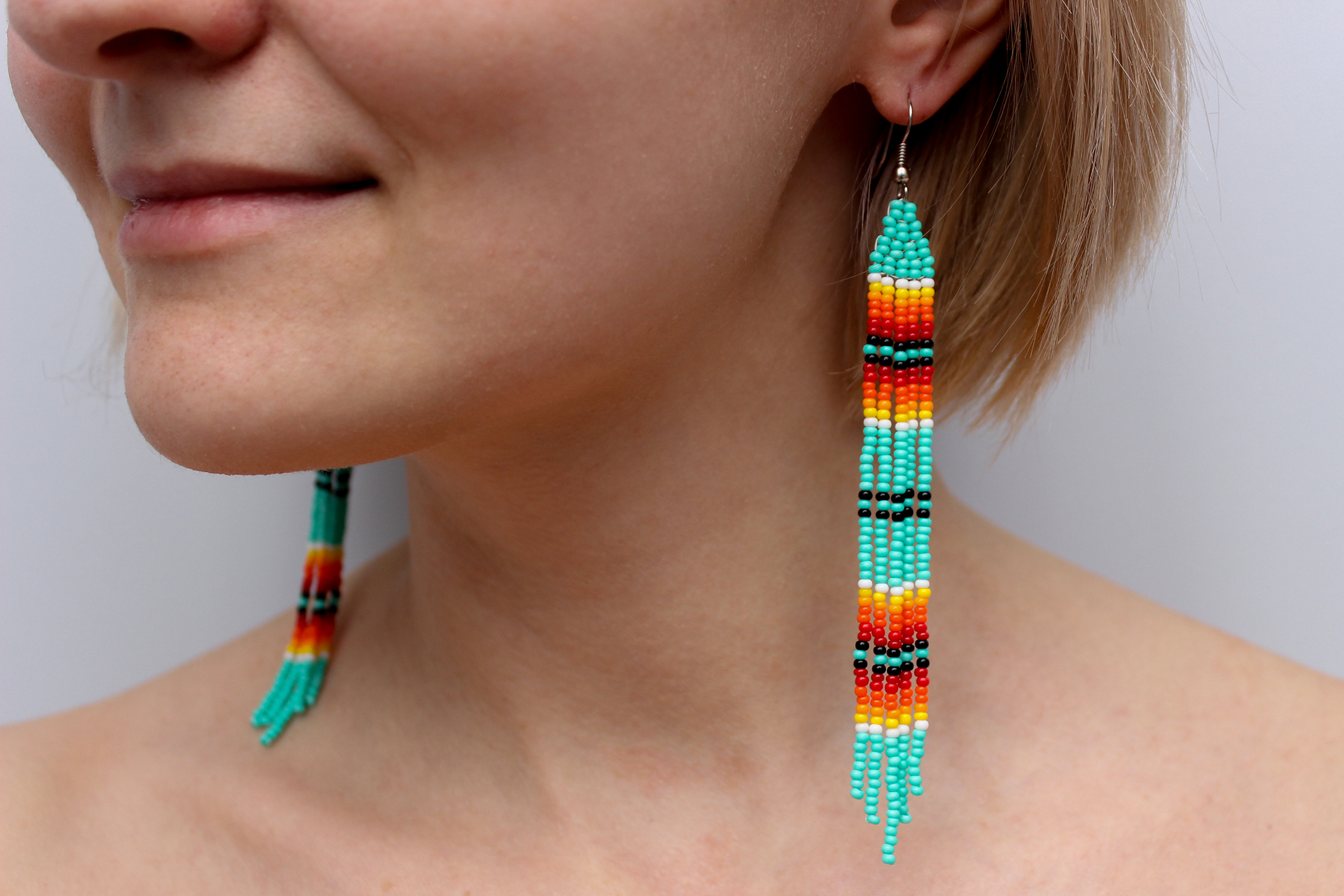 Native American Style Earrings, American Indian Beaded Earrings ...