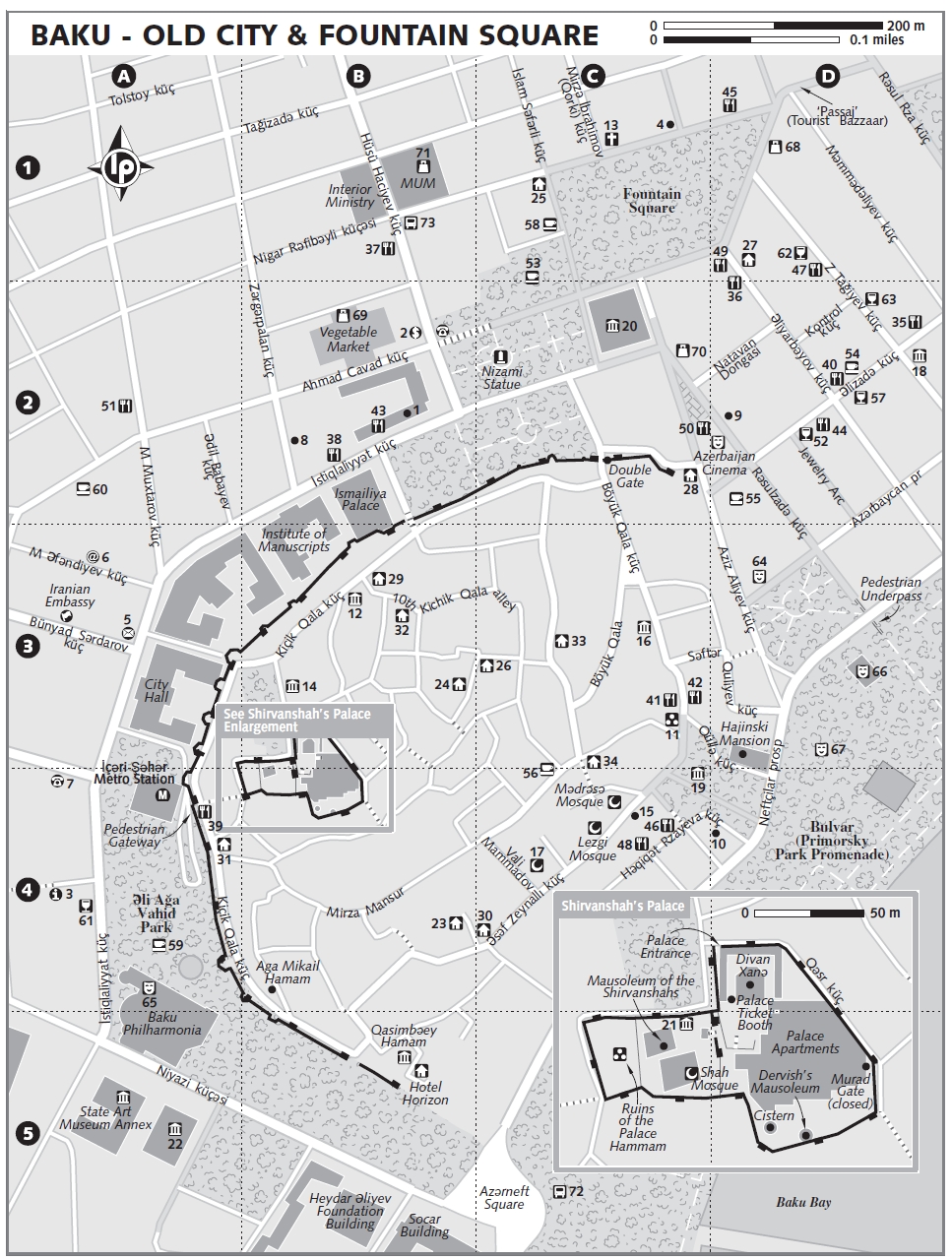 Карта баку 1980 год