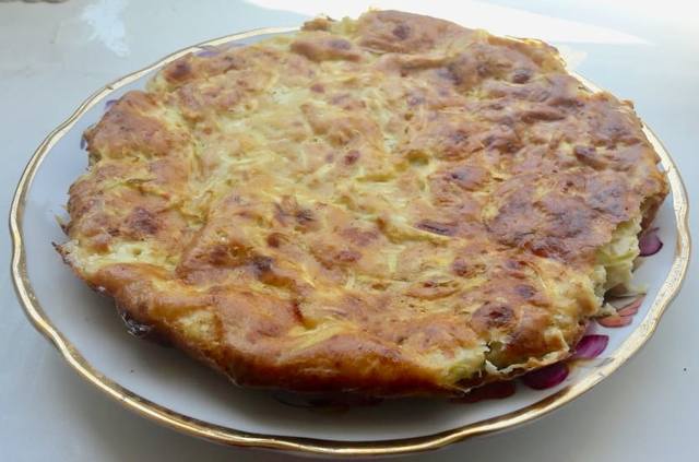 Кабачково-яичный пирог с сыром