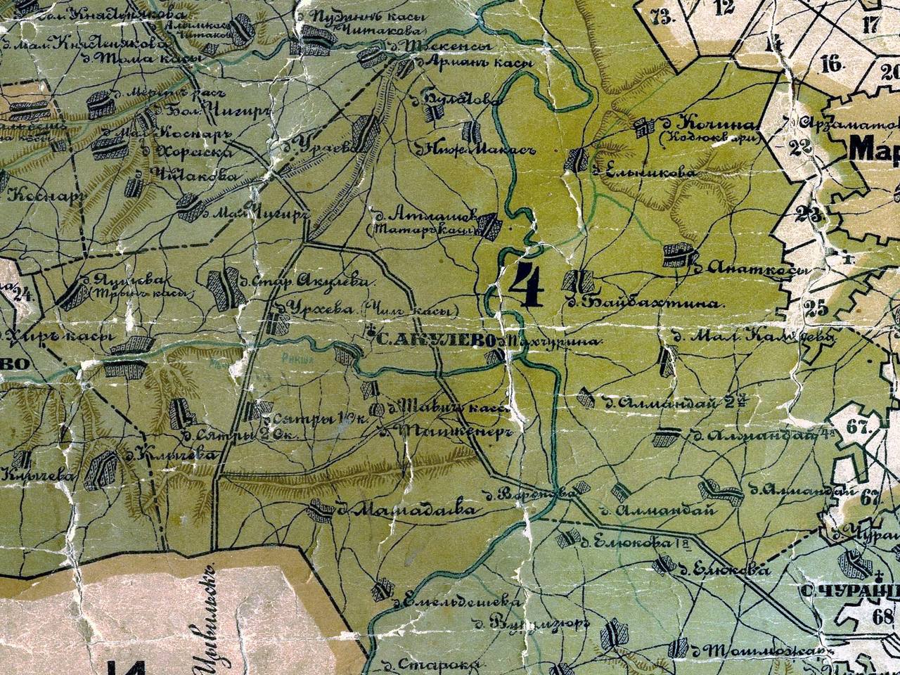 Карта старых заброшенных деревень