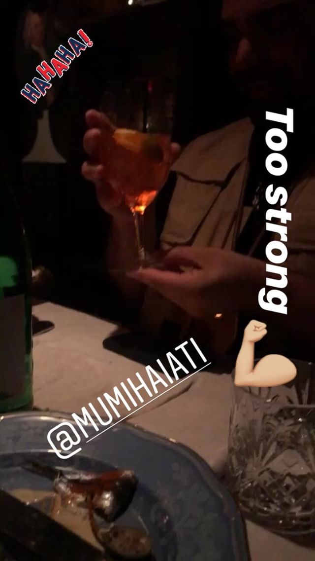 Bill's IG-Story (13.06.18, restaurant Locale Firenze, Florence)