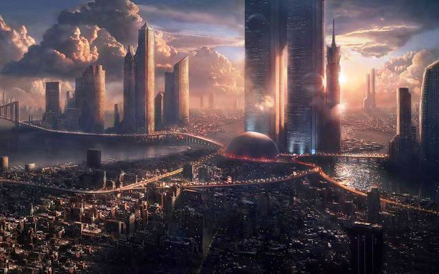 В городе, год 2120-й... fantasy futurecity
