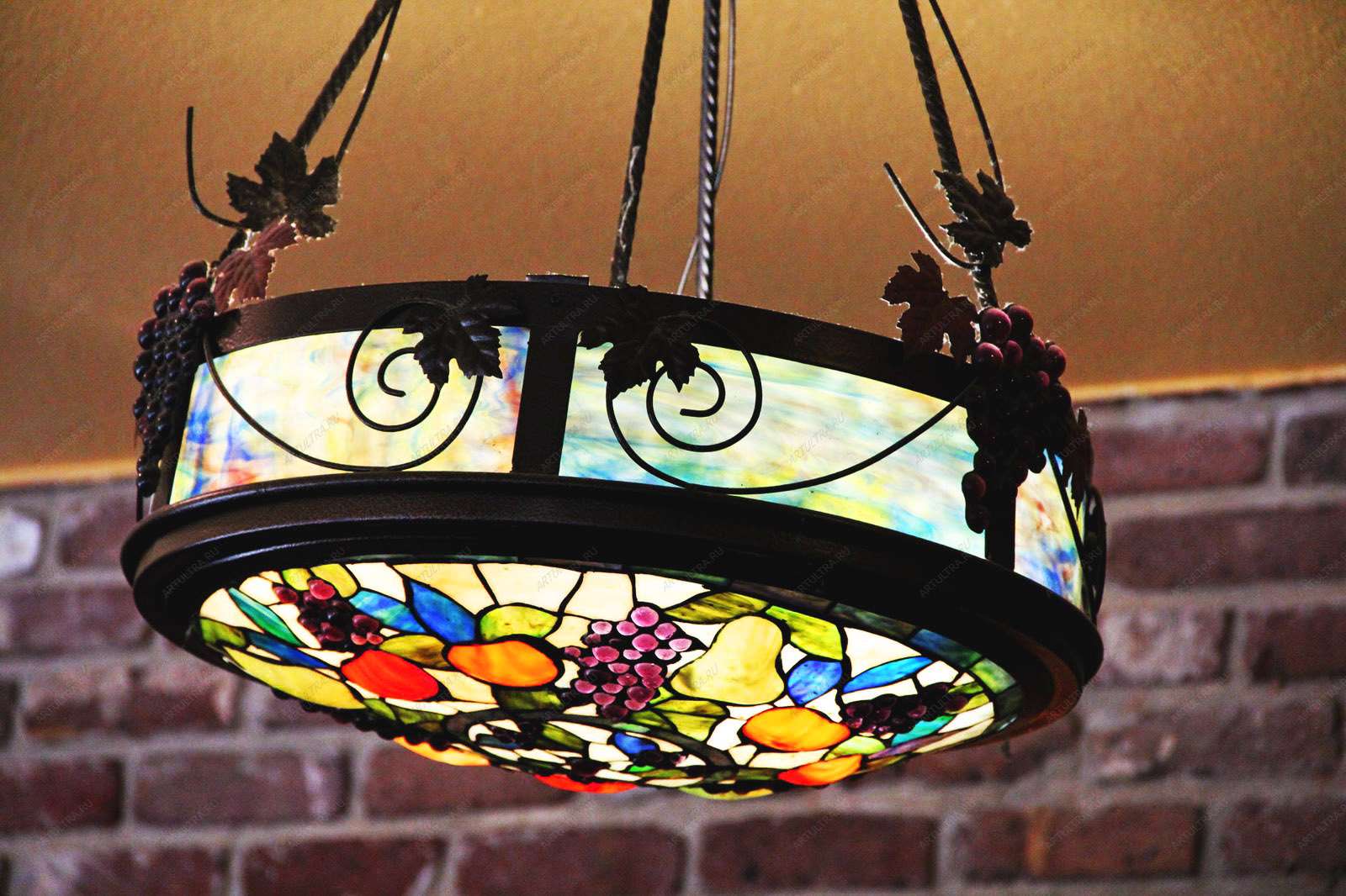 MH stained glass light