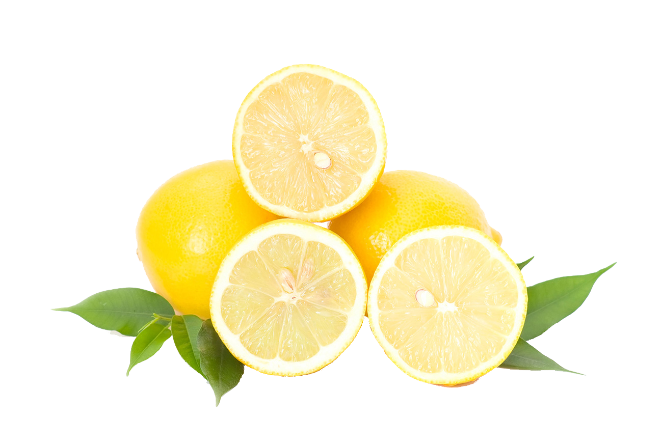 Лимон. Лимон разрезанный на белом фоне. Лимон клипарт. Нарезанный лимон на прозрачном фоне.