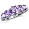 1.7ct. 5-Stone Natural Amethyst 925 Sterling Silver Ring RN0079499