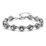 Simulated Color Change Alexandrite White Gold Plated 925 Sterling Silver 6.5-8" Adj. Tennis Bracelet BR0091954
