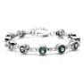 Round Simulated Color Change Alexandrite Bazel Set 925 Sterling Silver 6.75-8.25 Inch Adj. Bracelet BR0094648