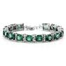 Cushion Simulated Color Change Alexandrite 925 Sterling Silver 6.5-7-8 Inch Adjustable Bracelet BR0095107