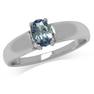 Simulated Color Change Alexandrite White Gold Plated 925 Sterling Silver Solitaire Ring RN0092805