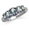 5-Stone Simulated Color Change Alexandrite White Gold Plated 925 Sterling Silver Ring RN0092813