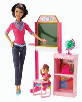 bfr06 barbie careers teacher african-american doll playset xxx