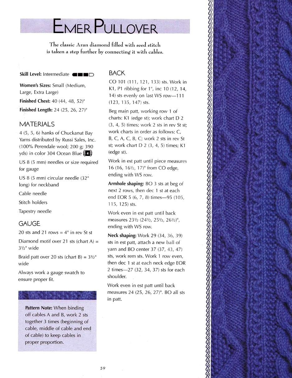 Cable Confidence. A Guide to Textured Knitting - 2008 59