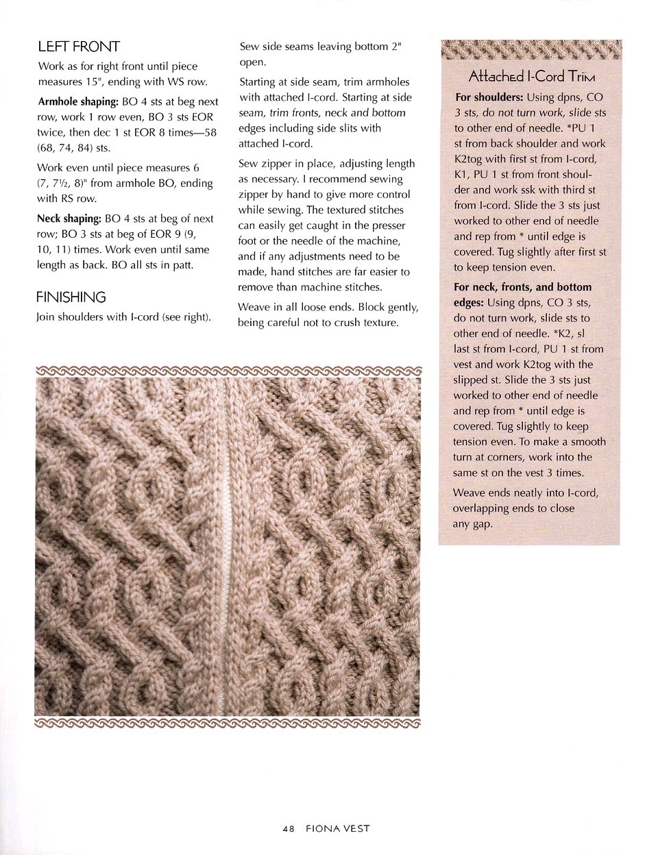 Cable Confidence. A Guide to Textured Knitting - 2008 48