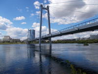 Остров Татышев, вантовый мост