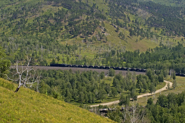 ангасольская петля вид из окна поезда