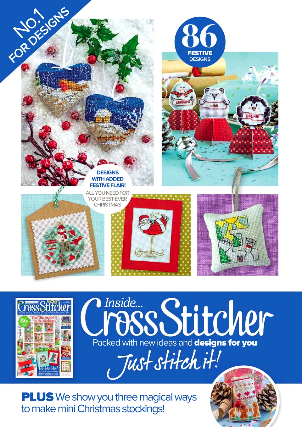 Just Cross Stitch Magazine Christmas Ornaments 2020