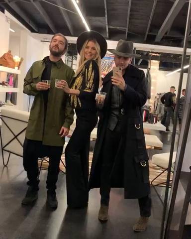 20.12.18 - Bill, Tom and Heidi at the launch of Shiro and Shay Todd's collection at Maxfield