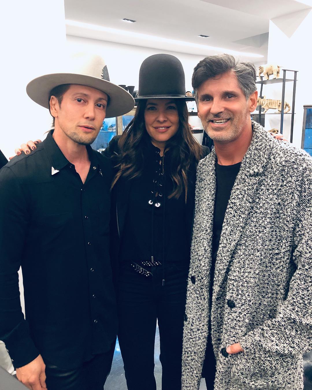 20.12.18 - Bill, Tom and Heidi at the launch of Shiro and Shay Todd's collection at Maxfield