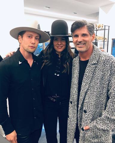 20.12.18 - Bill, Tom and Heidi at the launch of Shiro and Shay Todd's collection at Maxfield