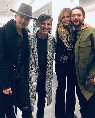 20.12.18 - Bill, Tom and Heidi at the launch of Shiro and Shay Todd's collection at Maxfield