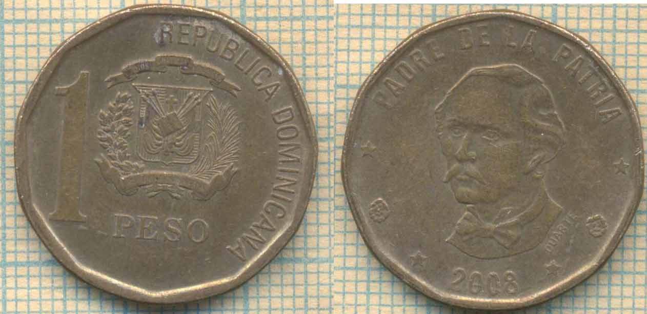 Доминикана 1 песо 2008 2331