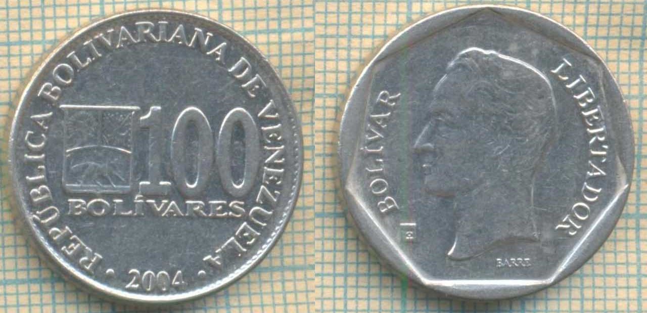 Венесуэла 100 боливаров 2004 4879