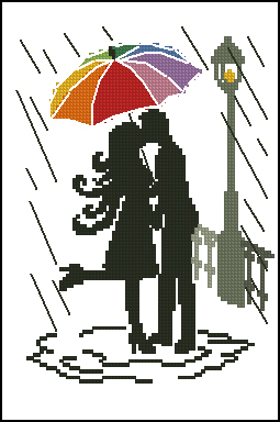 8610 Цветной зонтик - Влюблёные