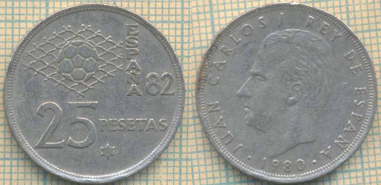 Испания 25 песет 1980 4738