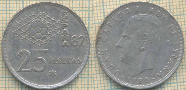 Испания 25 песет 1980 4738