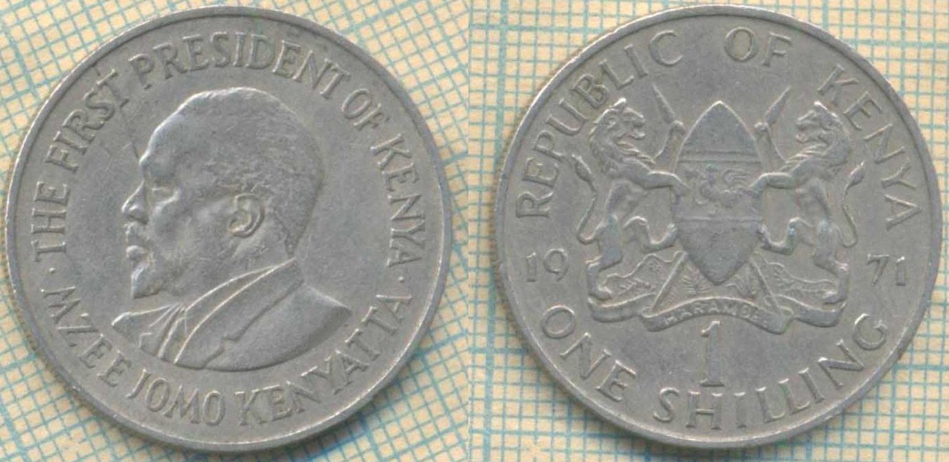 Кения 1 шиллинг 1971 4917