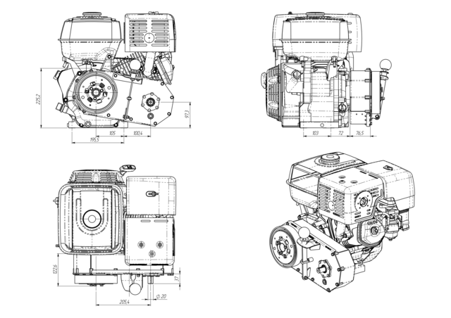 двухступенчатый редуктор на двигатель Лифан 192 (17л.с.) « Форум .