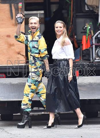 13.02.19 - Bill and Heidid Klum at Germany's Next Top Model, LA