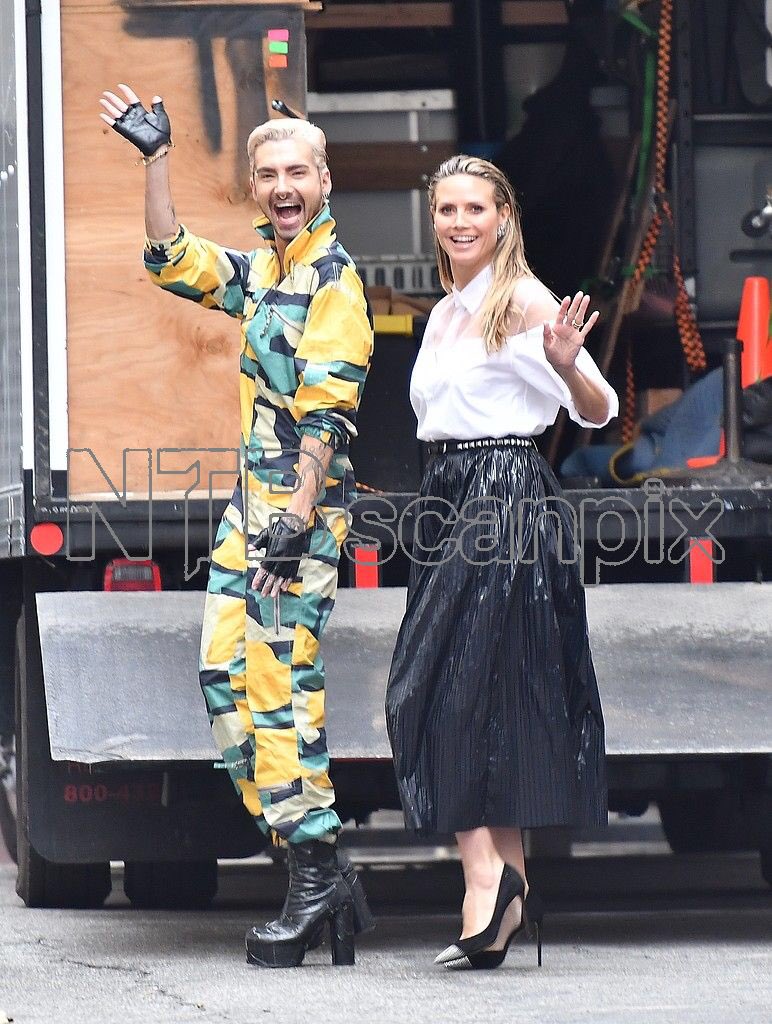 13.02.19 - Bill and Heidid Klum at Germany's Next Top Model, LA