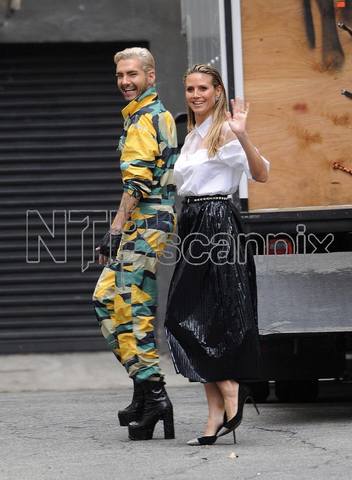 13.02.19 - Bill and Heidid Klum at Germany's Next Top Model, LA