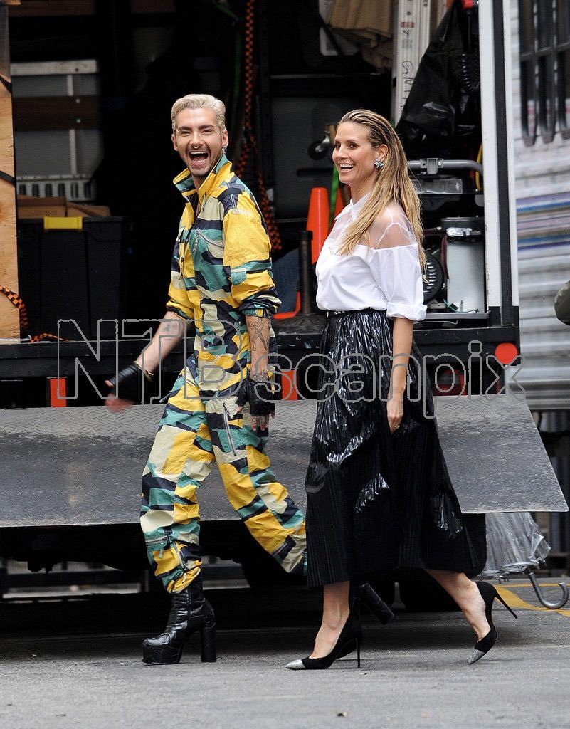 13.02.19 - Bill and Heidid Klum at Germany's Next Top Model, LA