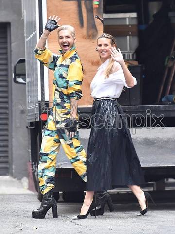 13.02.19 - Bill and Heidid Klum at Germany's Next Top Model, LA