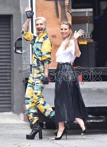 13.02.19 - Bill and Heidid Klum at Germany's Next Top Model, LA