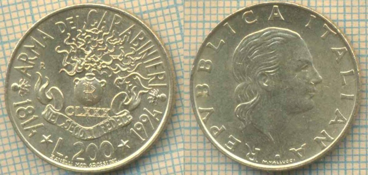 Италия 200 лир 1994 5312