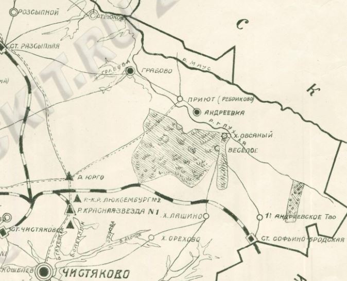 Карта армавирского округа 1926 г