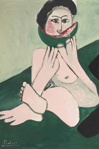 Pablo-Picasso (поедающая арбуз)