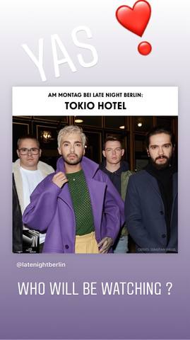 Tokio Hotel IG-Story #2 (07.04.19)