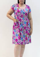 0301 Халат женский на пуговице геометрия