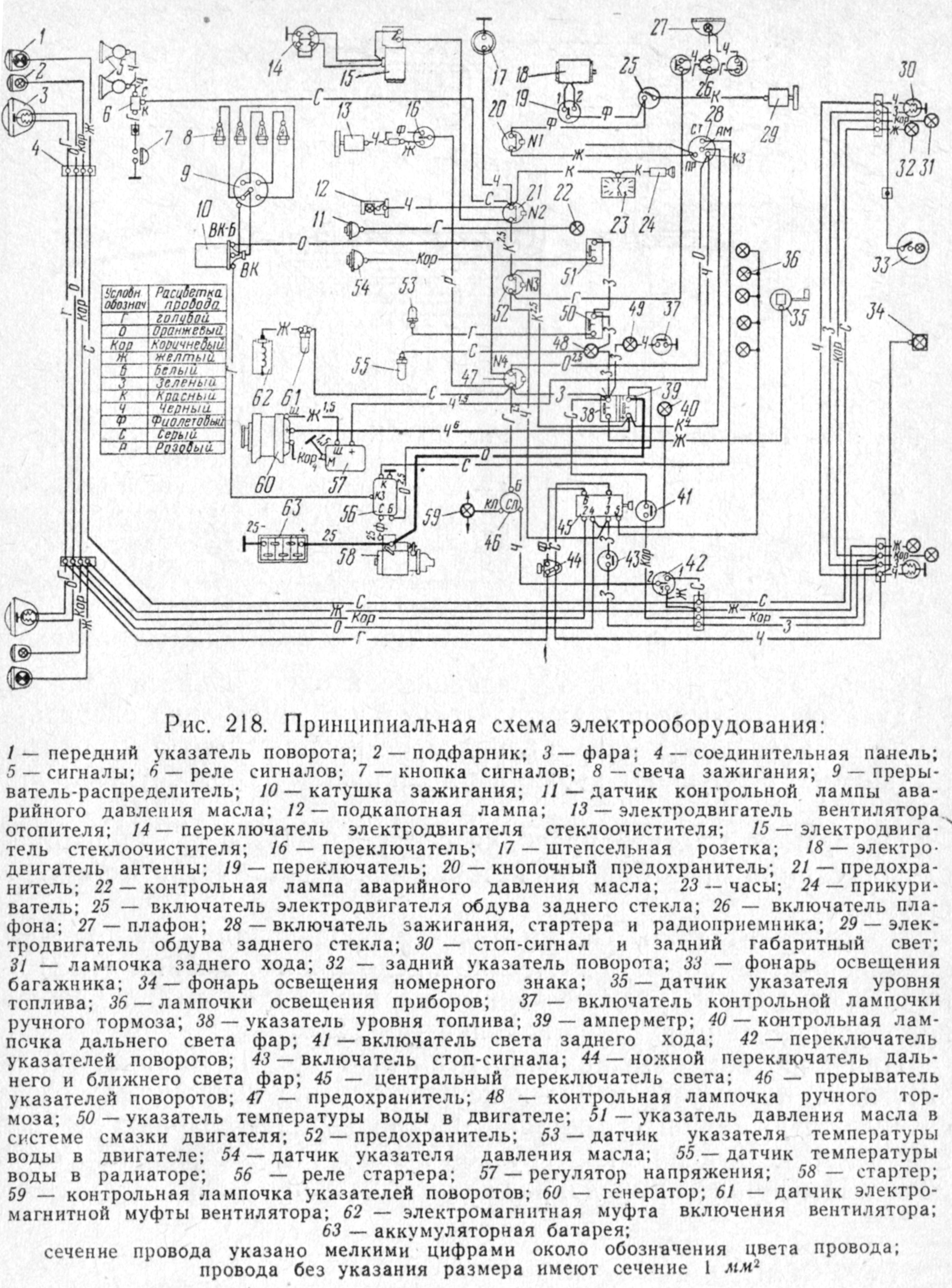 Газ 53 схема электрооборудования