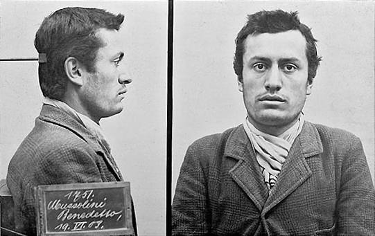 Benito Mussolini mugshot 1903 Benito Mussolini mugshot 1903