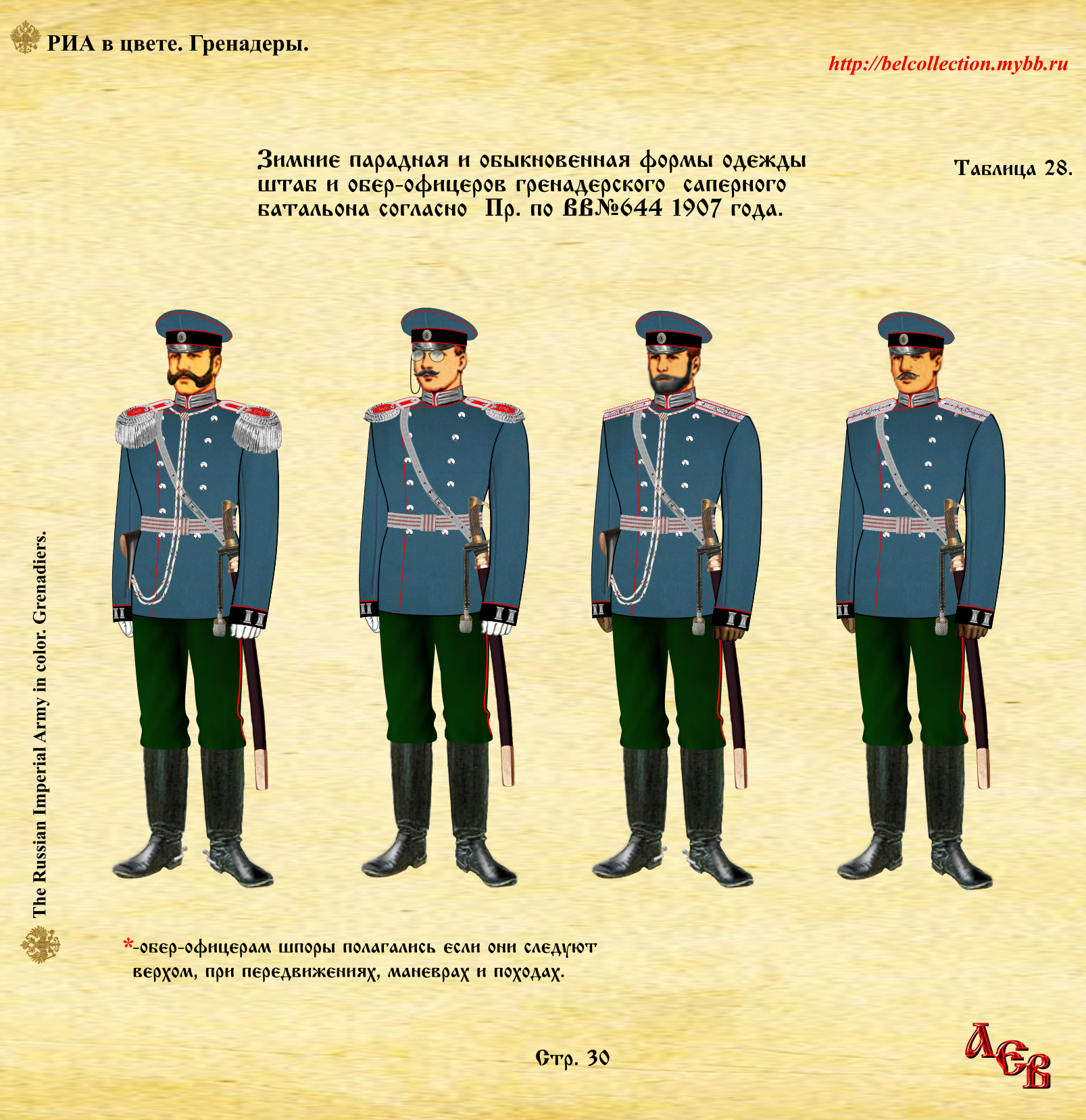 Стр. 30 Грен. Сап. б-н ОФ 1907г