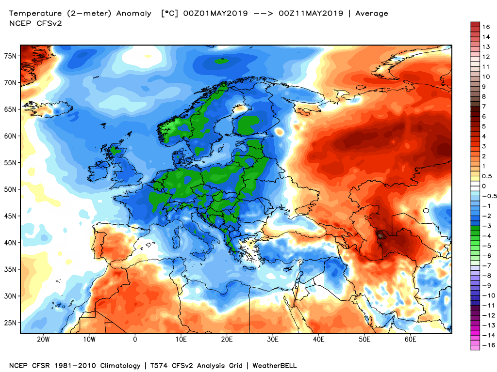 ncep cfsr europe t2m anom