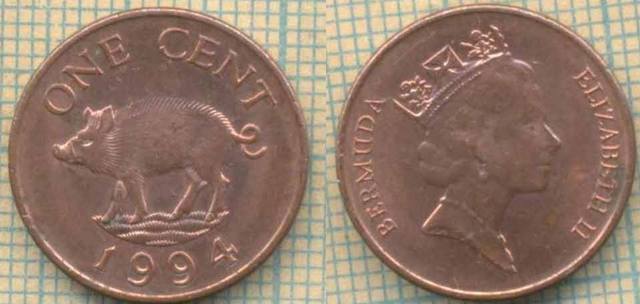 Бермуды 1 цент 1994 6134