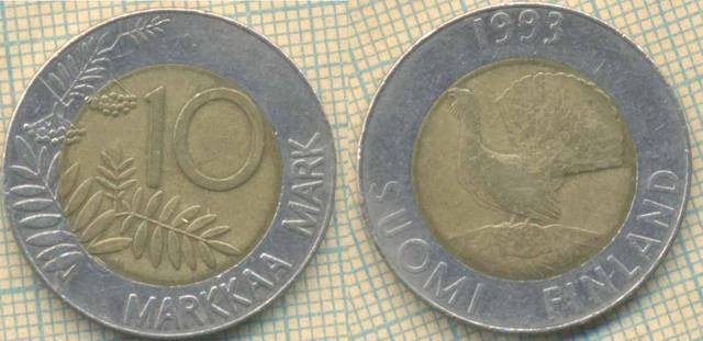 Финляндия 10 марок 1993 6082