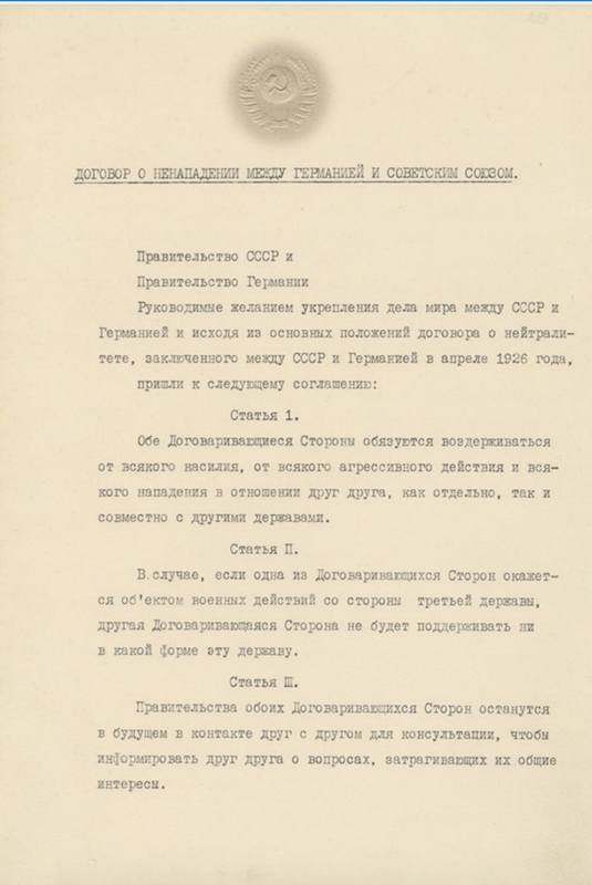 Molotov–Ribbentrop Pact Page 1